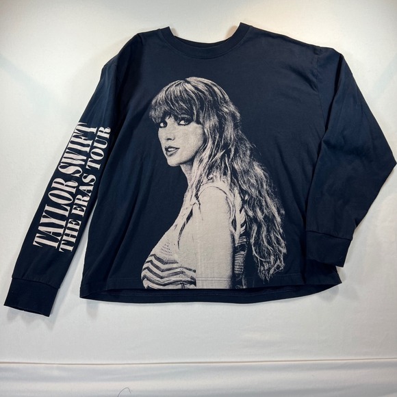 Taylor Swift Tops - Taylor Swift The Eras Tour Long Sleeve Graphic Shirt Black XL Concert Merch
